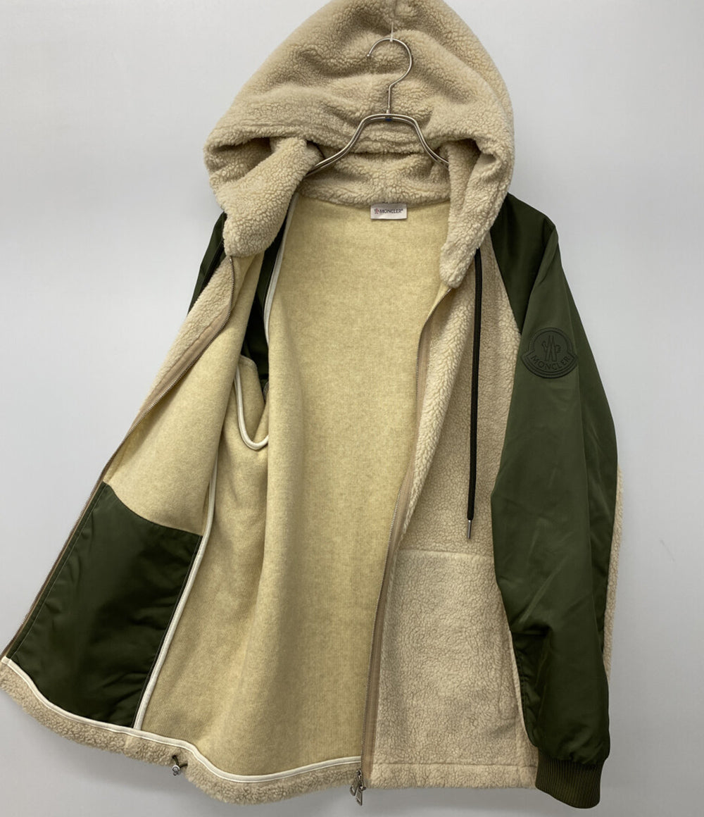 MONCLER ボアブルゾン フード 切替 MAGLIA CARDIGAN マグリア 21AW メンズ SIZE L モンクレール