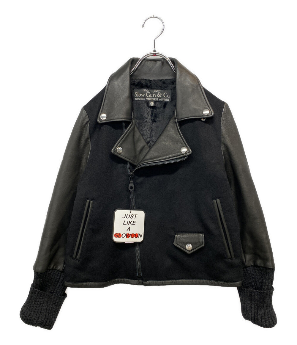 SlowGun&Co スロウガン ライダースジャケット ブラック ハラコ 202230 レディース SIZE -
