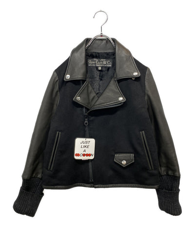 SlowGun&Co スロウガン ライダースジャケット ブラック ハラコ 202230 レディース SIZE -