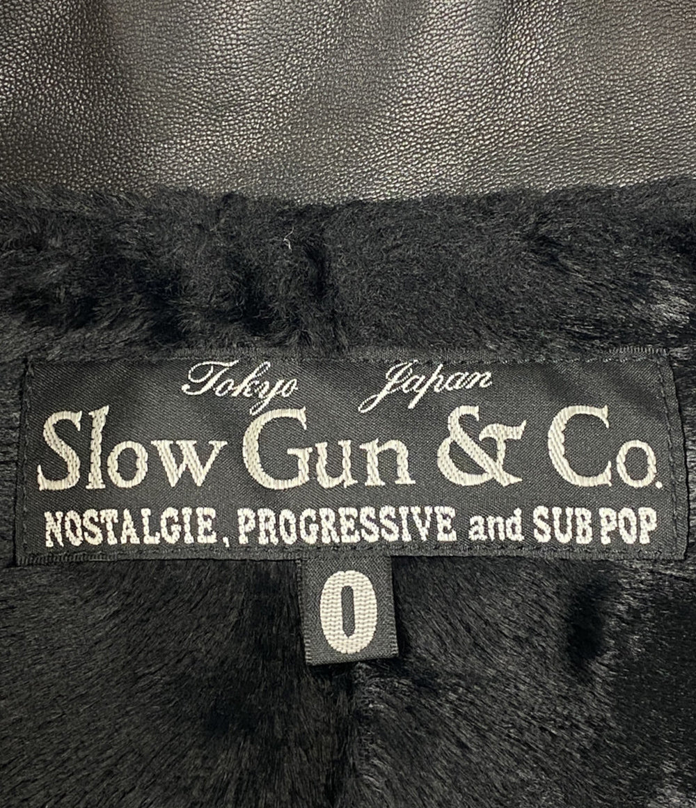 SlowGun&Co スロウガン ライダースジャケット ブラック ハラコ 202230 レディース SIZE -