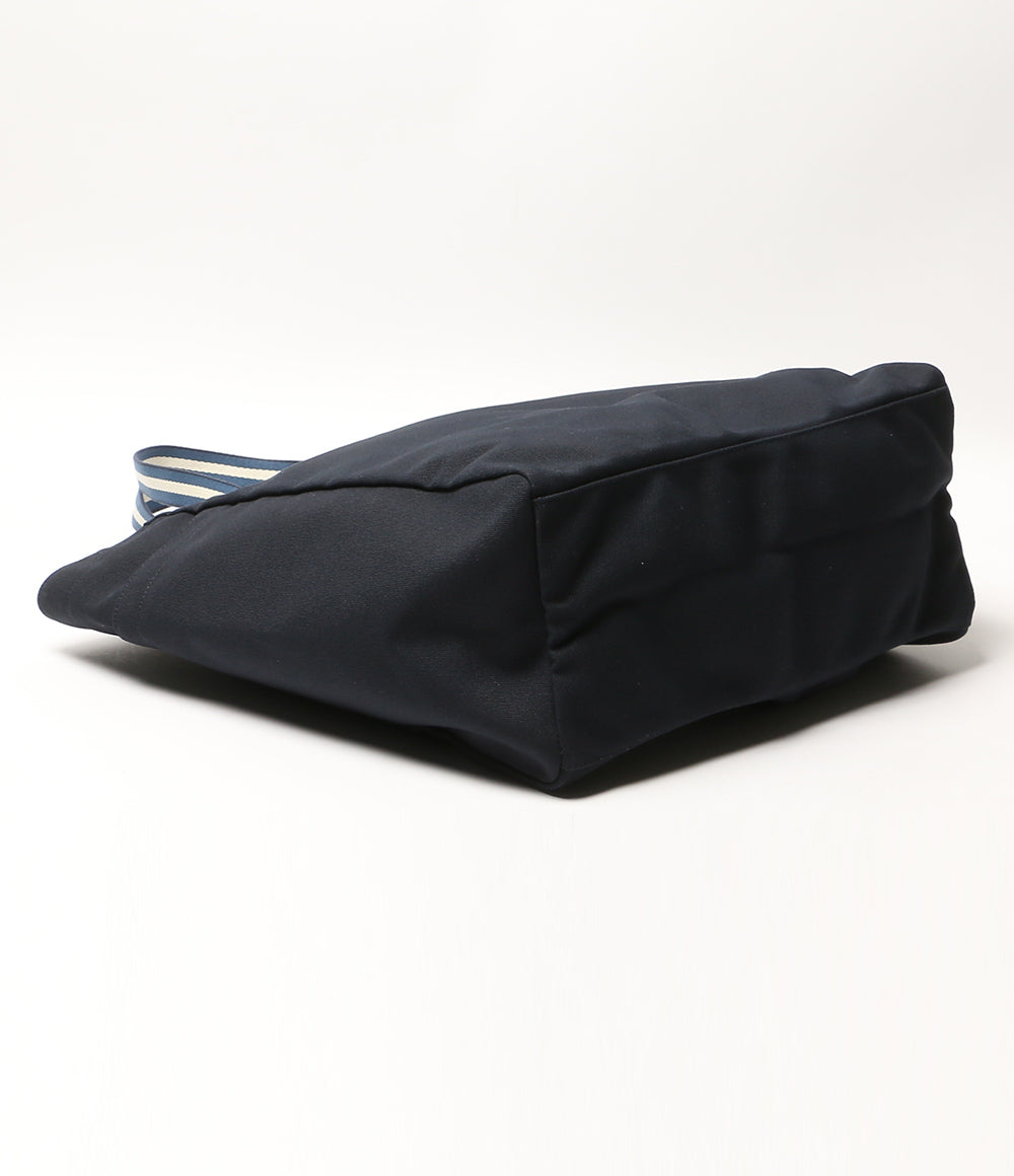 美品 ANYA HINDMARCH トートバッグ CARRY ONロゴトート ネイビー レディース アニヤ・ハインドマーチ