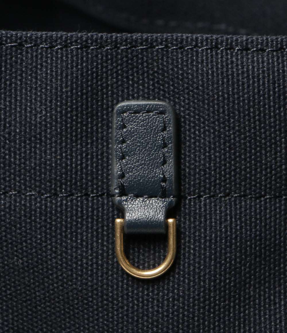美品 ANYA HINDMARCH トートバッグ CARRY ONロゴトート ネイビー レディース アニヤ・ハインドマーチ