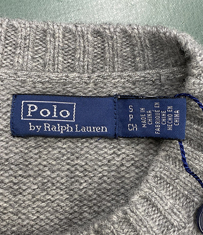 美品 RALPH LAUREN ニット ポロベア ウールカシミヤ グレー レディース SIZE S ラルフローレン