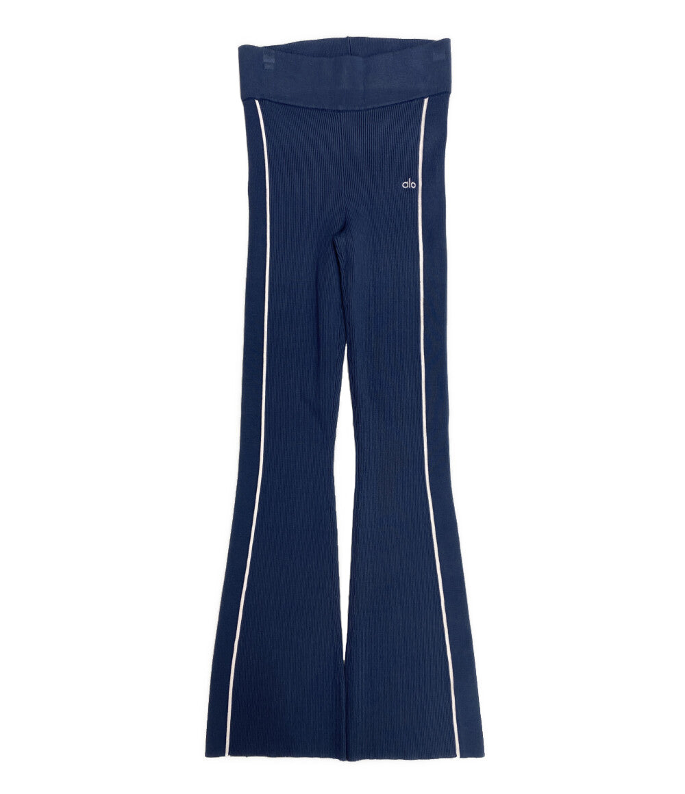 ALO YOGA アロヨガ ニットフレアパンツ リブ レディース SIZE XS