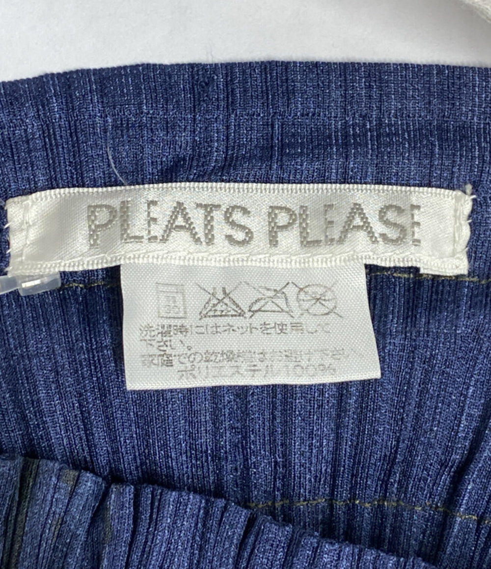PLEATS PLEASE スカート PP33-JG724 ネイビー レディース SIZE 4 プリーツプリーズ