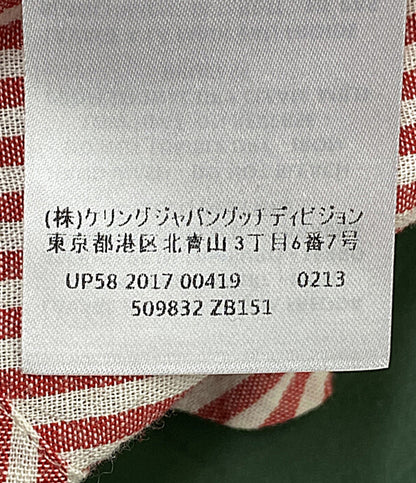 GUCCI 長袖ブラウス 子供服 レッド×ホワイト キッズ SIZE 12 グッチ