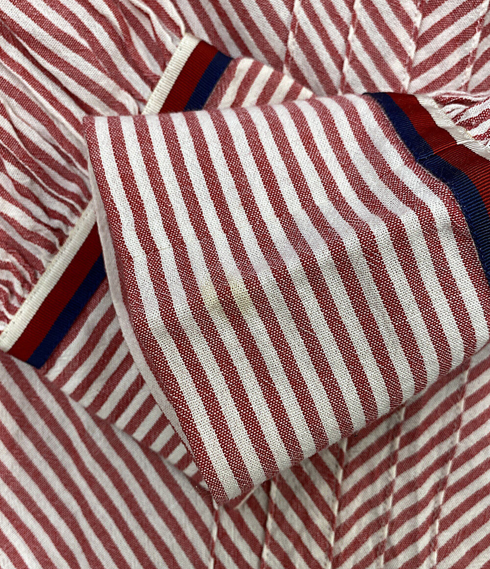 GUCCI 長袖ブラウス 子供服 レッド×ホワイト キッズ SIZE 12 グッチ