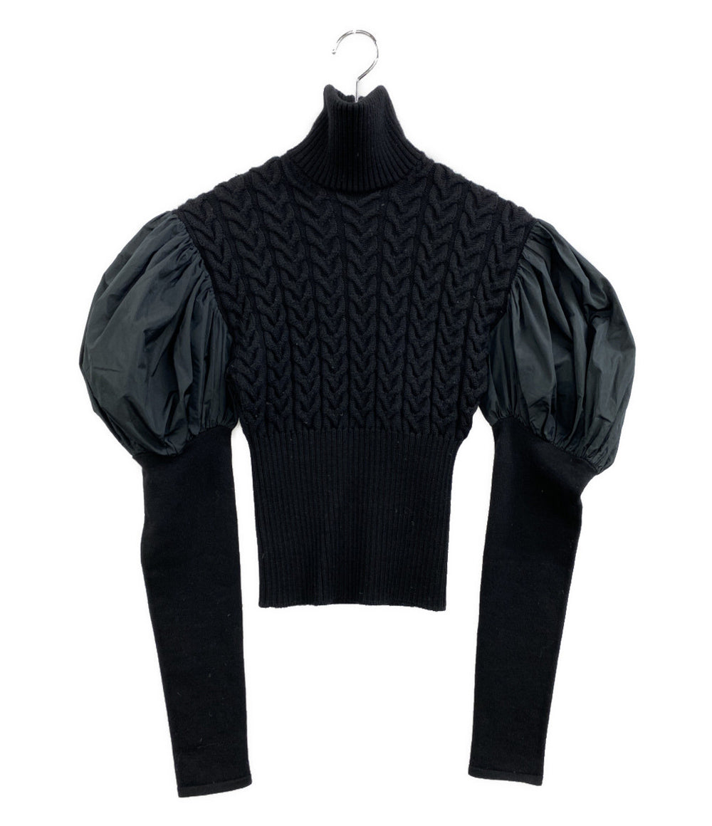 MAX MARA ニット ピュアウールバルーンスリーブ ブラック レディース SIZE S マックスマーラ