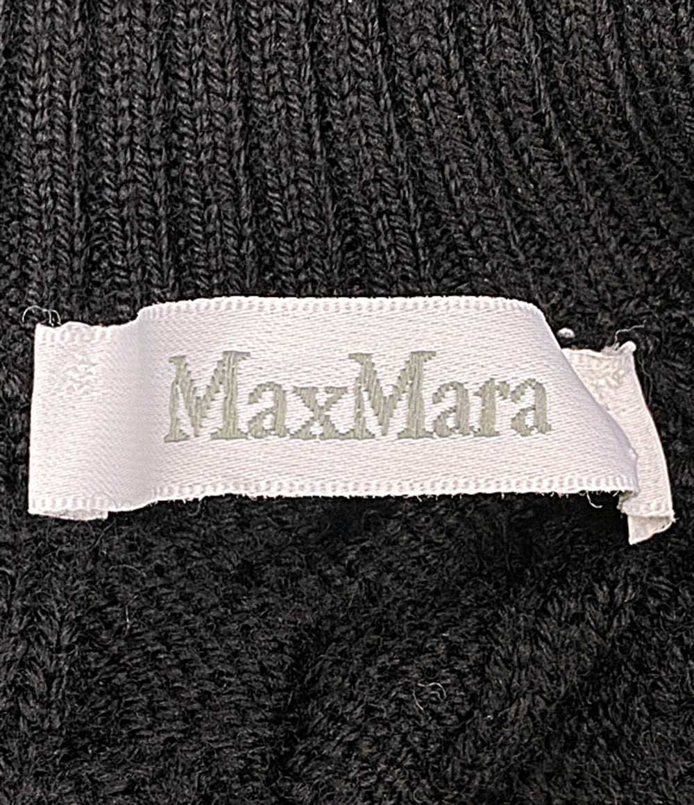 MAX MARA ニット ピュアウールバルーンスリーブ ブラック レディース SIZE S マックスマーラ