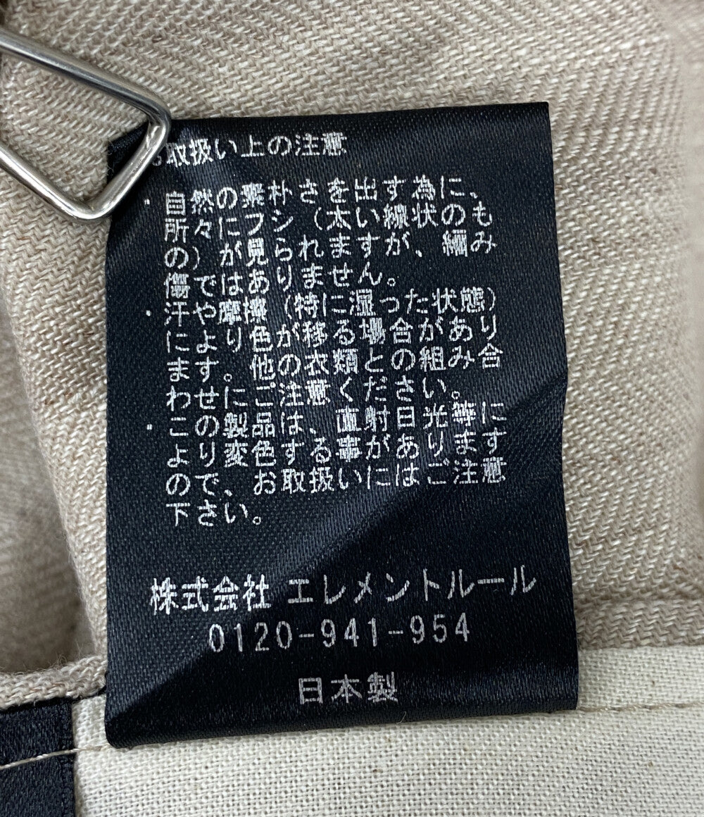 美品 Chaos テーラードジャケット アイボリー ナリアンジャケット ウールリネン CH007033ER レディース SIZE F カオス