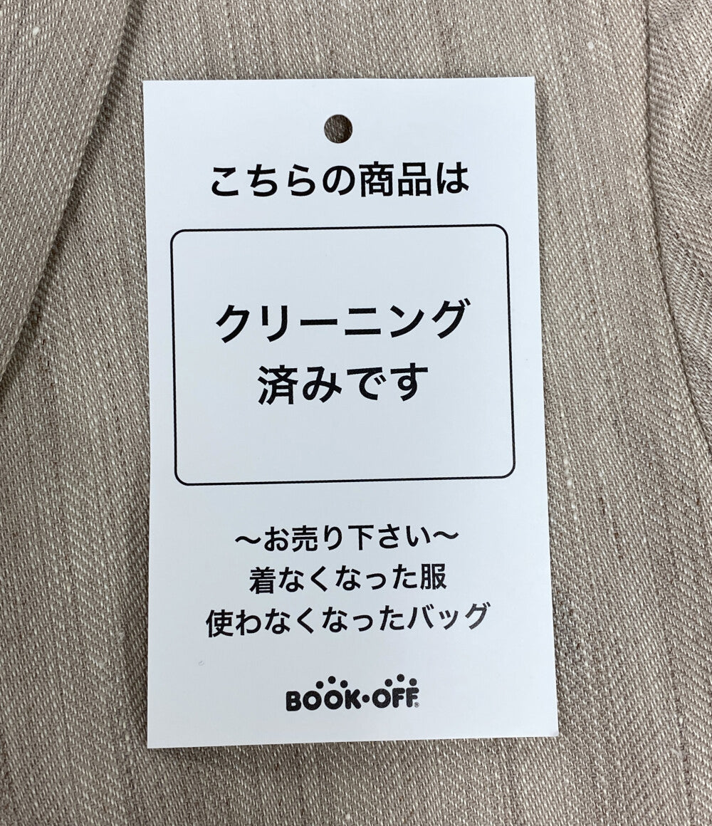 美品 Chaos テーラードジャケット アイボリー ナリアンジャケット ウールリネン CH007033ER レディース SIZE F カオス
