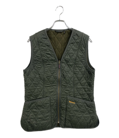 美品 BARBOUR ベスト キルティングベスト オリーブ LLI0003 レディース SIZE 12 バブアー