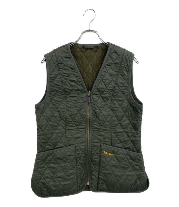 美品 BARBOUR ベスト キルティングベスト オリーブ LLI0003 レディース SIZE 12 バブアー