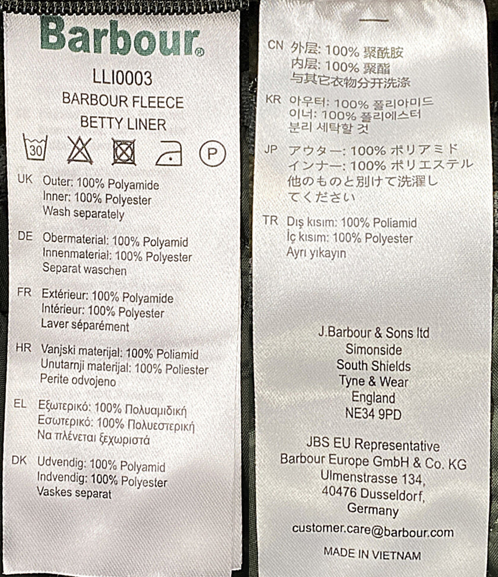 美品 BARBOUR ベスト キルティングベスト オリーブ LLI0003 レディース SIZE 12 バブアー