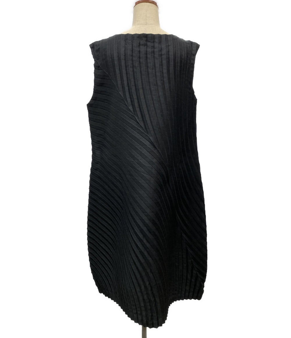 ISSEY MIYAKE ノースリーブワンピース IM03FH123 ブラック レディース SIZE 2 イッセイミヤケ