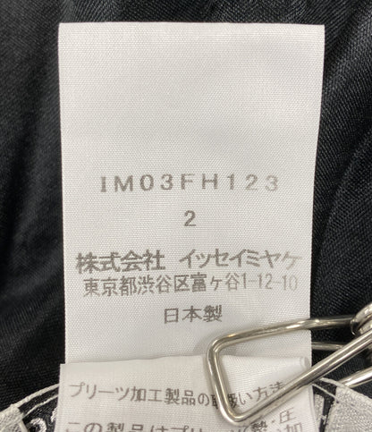 ISSEY MIYAKE ノースリーブワンピース IM03FH123 ブラック レディース SIZE 2 イッセイミヤケ
