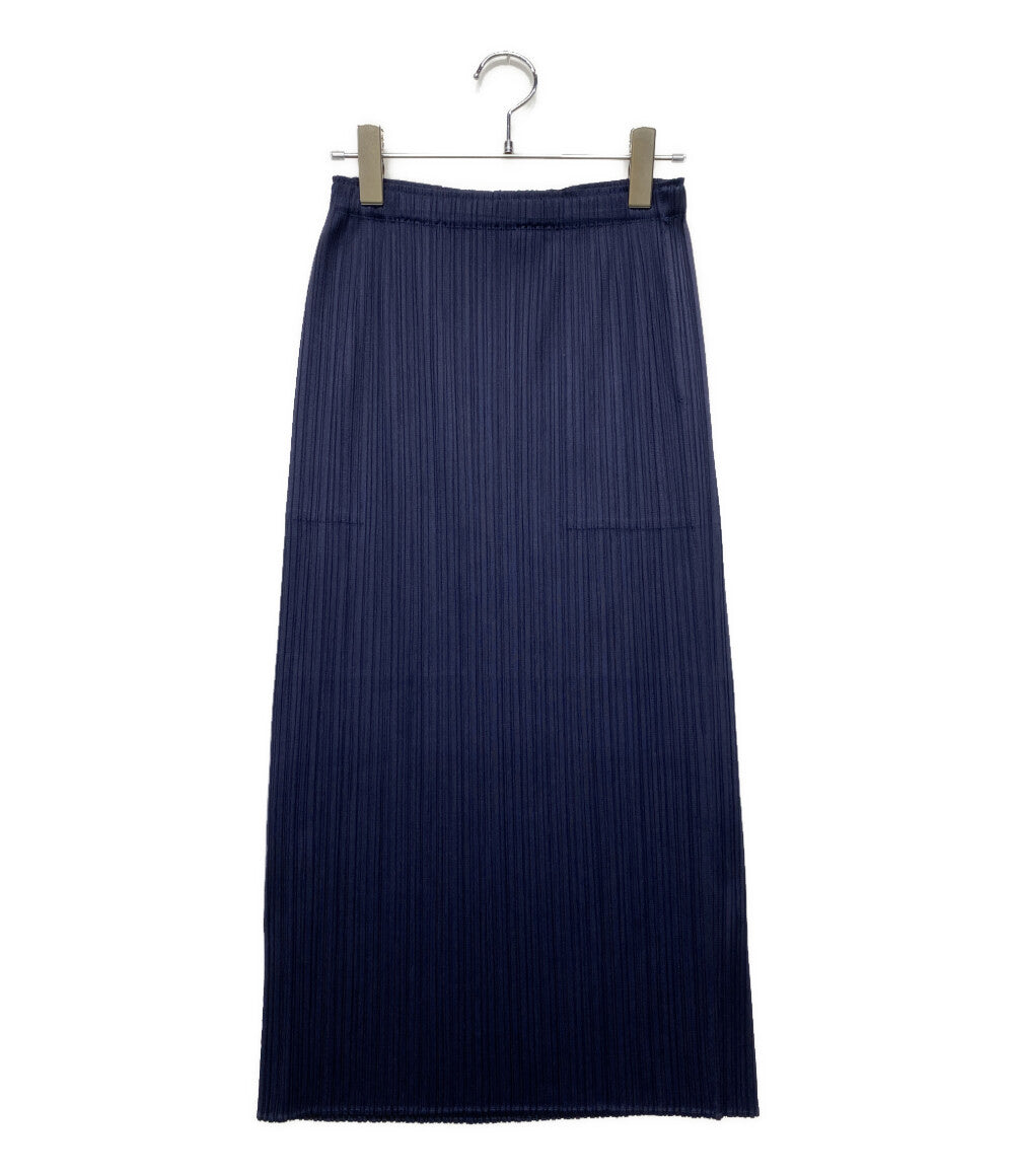 美品 PLEATS PLEASE スカート PP55-JG908 ネイビー レディース SIZE 2 プリーツプリーズ