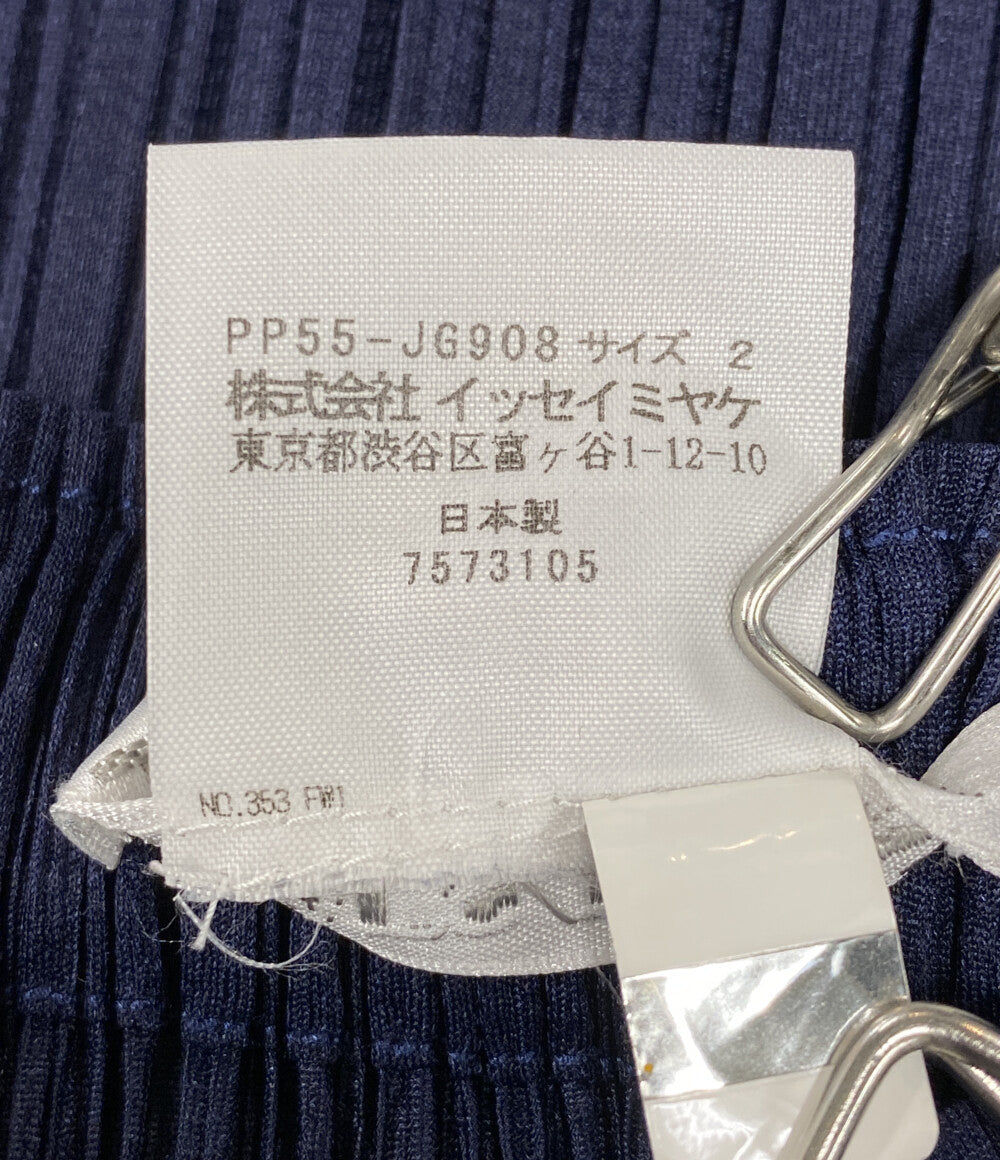 美品 PLEATS PLEASE スカート PP55-JG908 ネイビー レディース SIZE 2 プリーツプリーズ