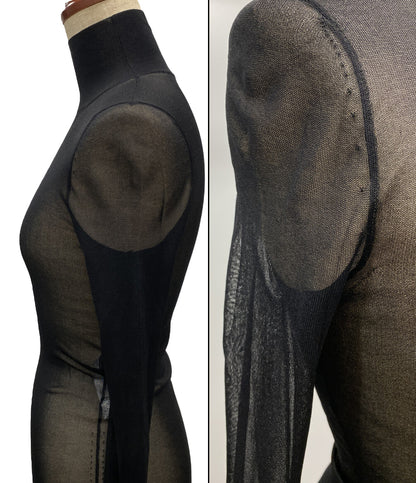 ALAIA アライア 長袖ワンピース シアー AA9R22301M694 タートルワンピ レディース SIZE 34