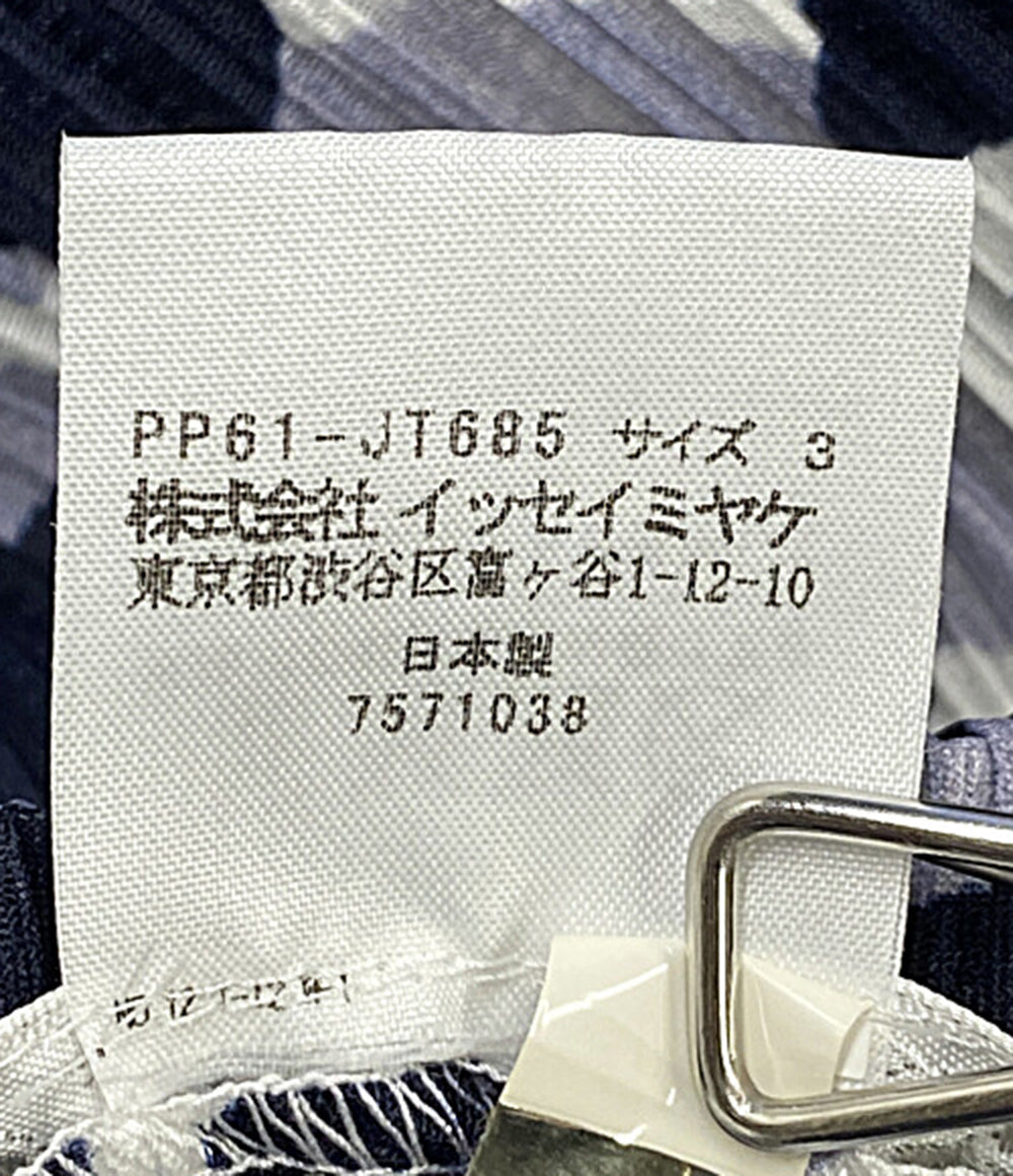 美品 PLEATS PLEASE ノースリーブシャツ ドット PP61-JT685 レディース SIZE 3 プリーツプリーズ