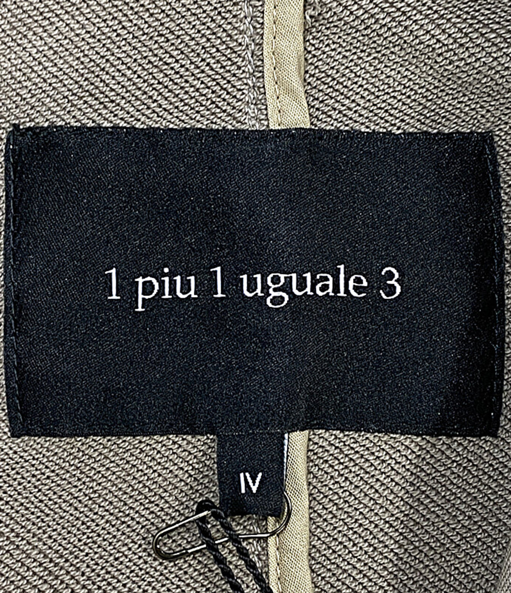 1PIU1UGUALE3 テーラードジャケット グレージュ 刺繍 MRB619 メンズ SIZE 4 ウノピュウノウグァーレトレ