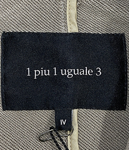 1PIU1UGUALE3 テーラードジャケット グレージュ 刺繍 MRB619 メンズ SIZE 4 ウノピュウノウグァーレトレ