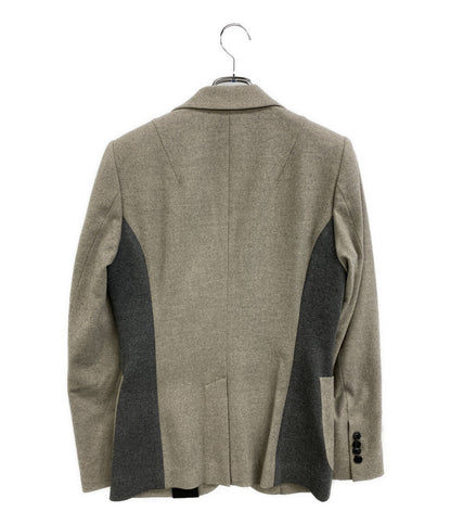 美品 1PIU1UGUALE3 テーラードジャケット RIB 2B JKT グレー MRB638 メンズ SIZE 3 ウノピュウノウグァーレトレ