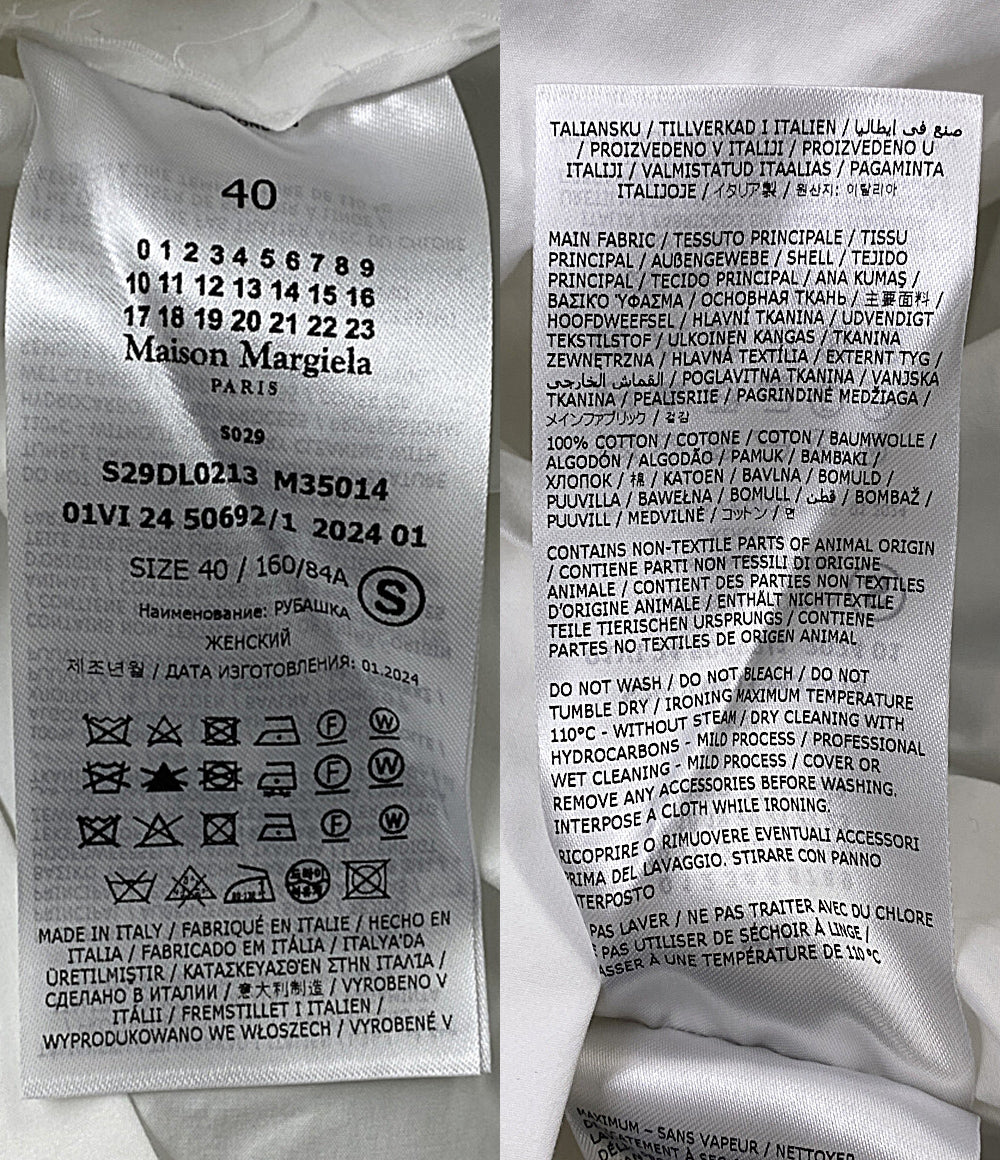 美品 MARTIN MARGIELA 長袖シャツ S29DL0213 メンズ SIZE 40 マルタンマルジェラ