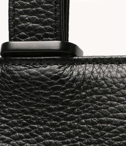 美品 HushTag ハッシュタグ 巾着レザーバッグ ブラック メンズ