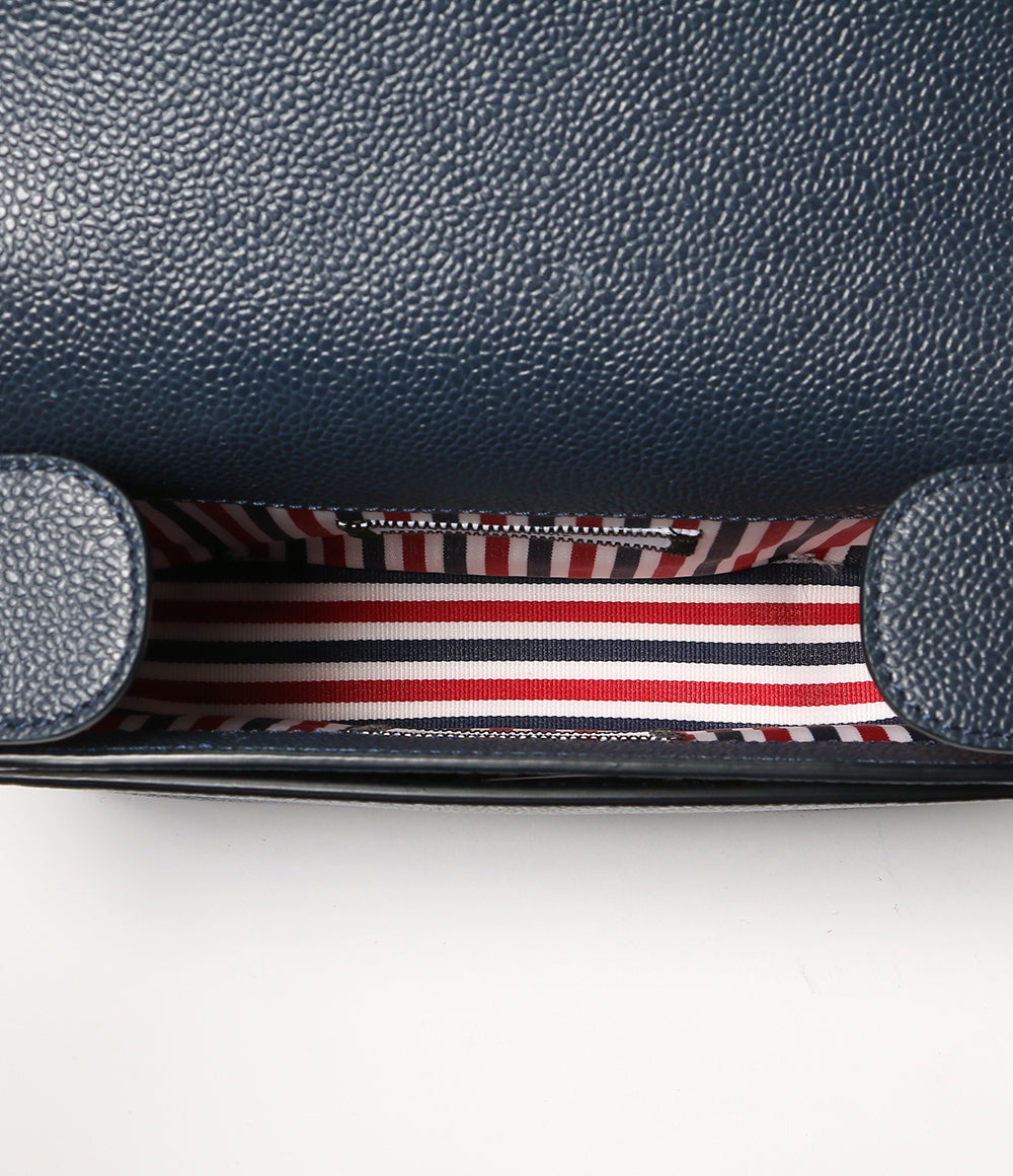 THOM BROWNE ショルダーバッグ スモールリポーターバッグ ペプルグレインレザー メンズ トムブラウン
