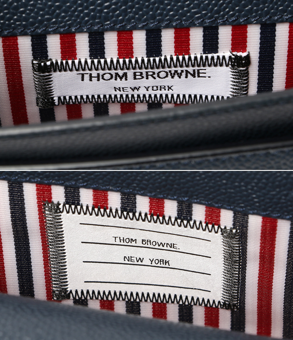 THOM BROWNE ショルダーバッグ スモールリポーターバッグ ペプルグレインレザー メンズ トムブラウン