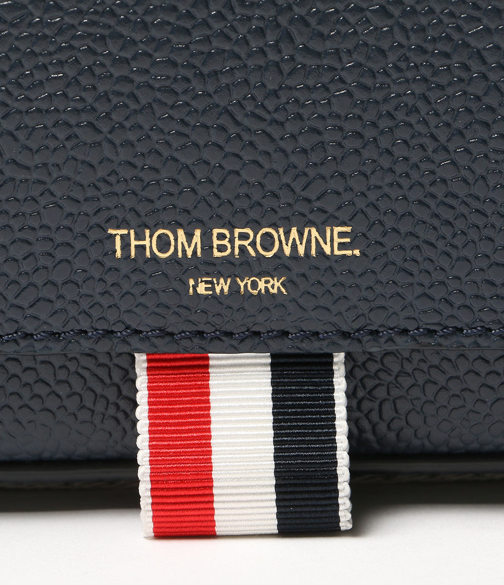 THOM BROWNE ショルダーバッグ スモールリポーターバッグ ペプルグレインレザー メンズ トムブラウン