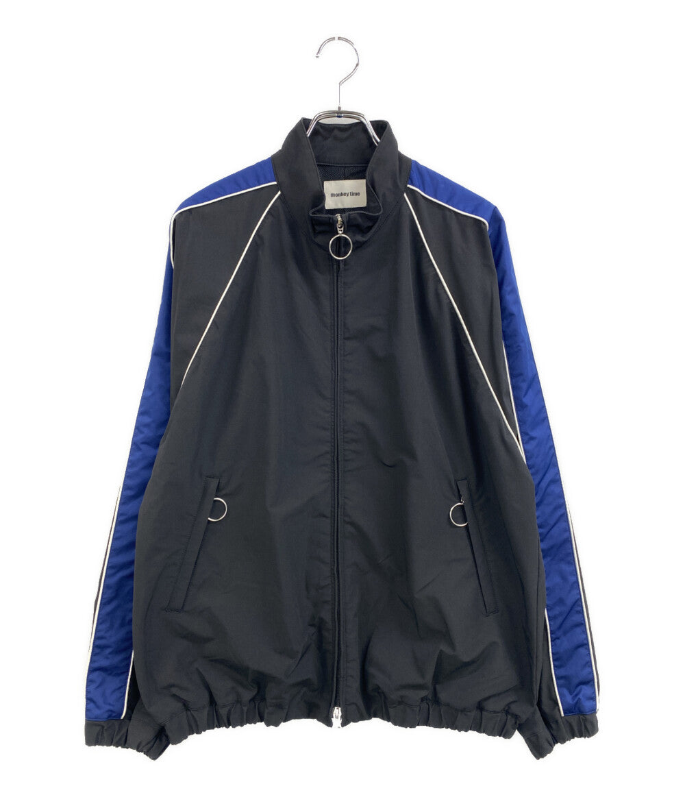 MONKEY TIME トラックジャケット ブラック×ブルー 8325-173-0318 メンズ SIZE L モンキータイム