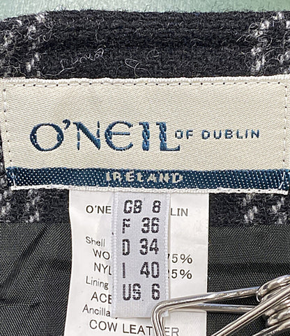 O’NEILL オニール ラップ風スカート グレーチェック 584B レディース SIZE GB8