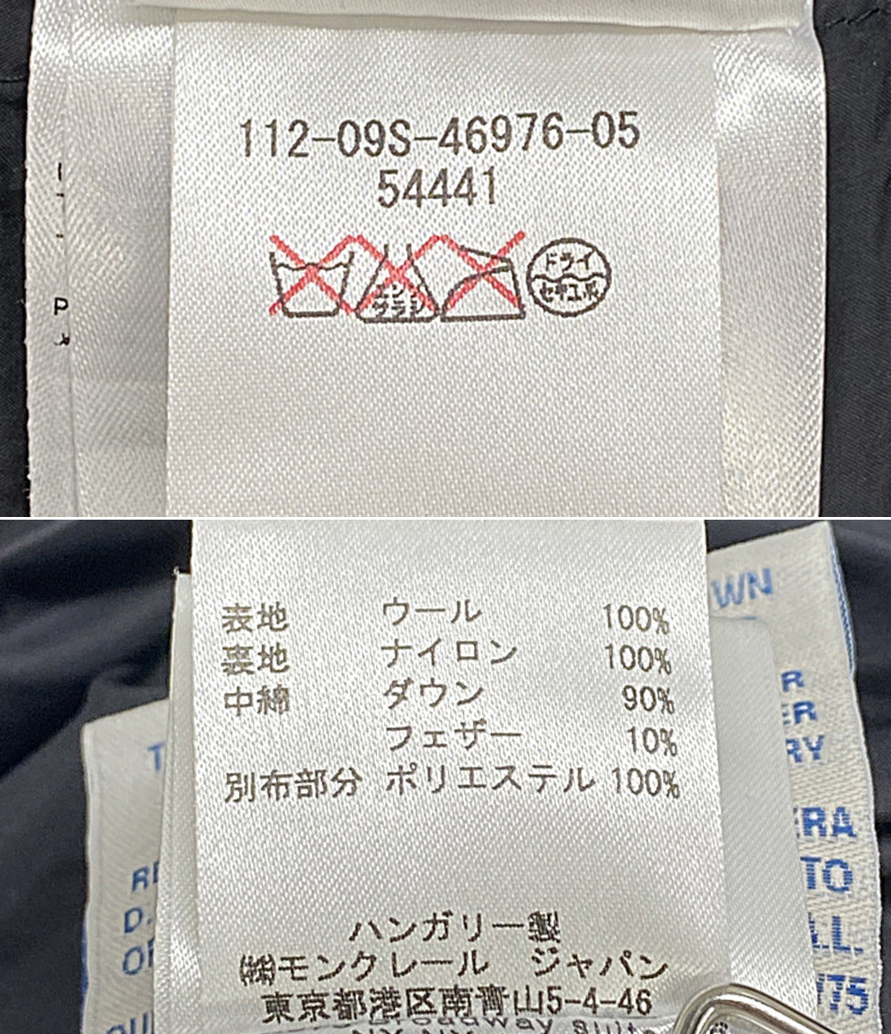 MONCLER ダウンジャケット SEORI sacaiコラボ 袖フリル ブラック 112-09S-46976-05 レディース SIZE - モンクレール