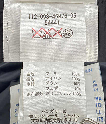 MONCLER ダウンジャケット SEORI sacaiコラボ 袖フリル ブラック 112-09S-46976-05 レディース SIZE - モンクレール
