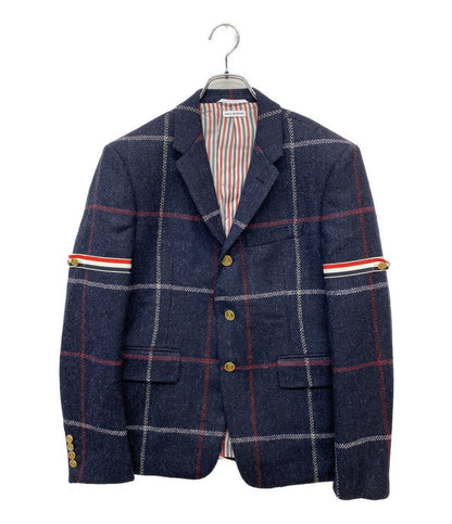 美品 THOM BROWNE テーラードジャケット ウール100 アームバンド メンズ SIZE 2 トムブラウン
