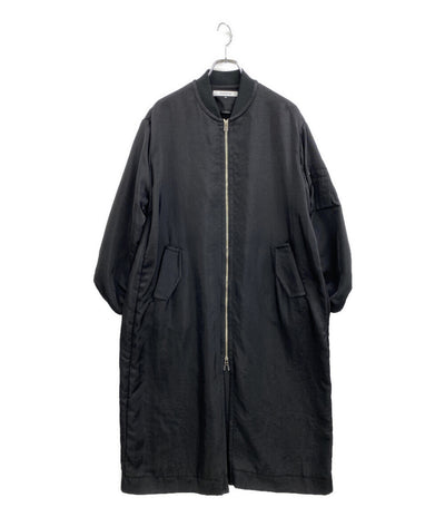 美品 ESSENTIAL ブルゾン ブラック ロング 2505-350-243B レディース SIZE 36 エッセンシャル