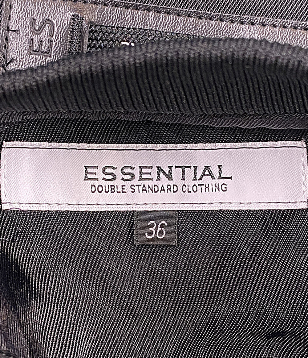 美品 ESSENTIAL ブルゾン ブラック ロング 2505-350-243B レディース SIZE 36 エッセンシャル