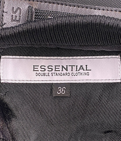 美品 ESSENTIAL ブルゾン ブラック ロング 2505-350-243B レディース SIZE 36 エッセンシャル