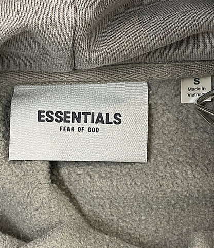ESSENTIALS パーカー 前面ロゴ グレージュ メンズ SIZE S エッセンシャルズ