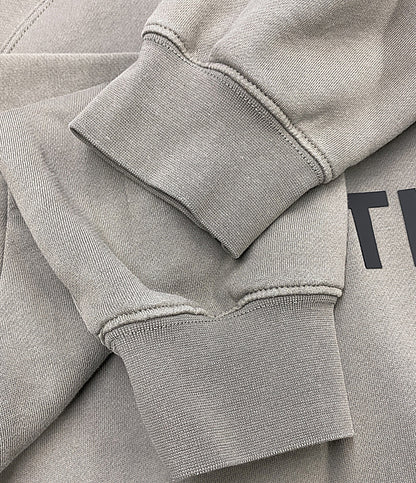 ESSENTIALS パーカー 前面ロゴ グレージュ メンズ SIZE S エッセンシャルズ