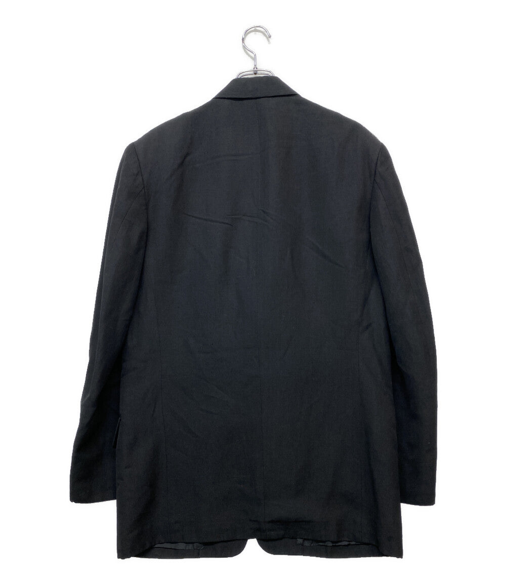 YOHJI YAMAMOTO POUR HOMME テーラードジャケット ラミー レーヨン混 ブラック メンズ SIZE S ヨウジヤマモトプールオム
