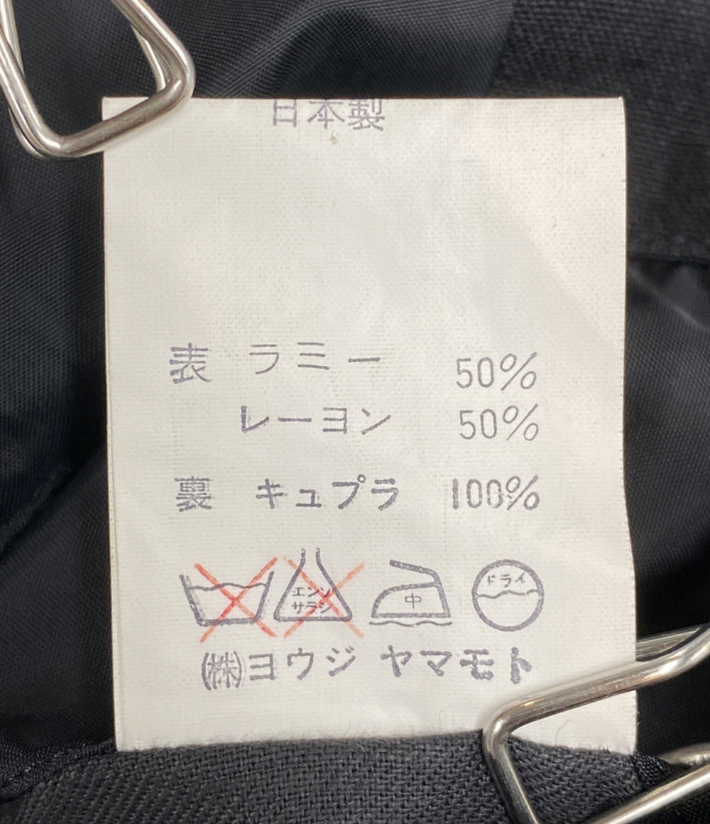 YOHJI YAMAMOTO POUR HOMME テーラードジャケット ラミー レーヨン混 ブラック メンズ SIZE S ヨウジヤマモトプールオム