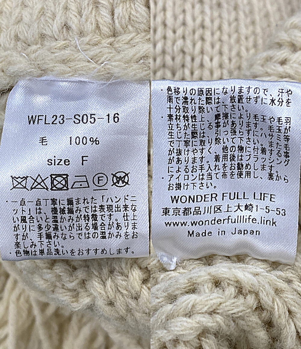 WONDER FULL LIFE ワンダフルライフ ニットロングベスト WFL23-S05-16 レディース SIZE F