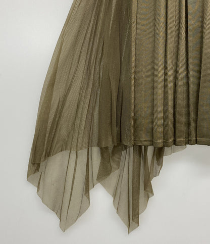 PLEATS PLEASE マーメイドスカート カーキ PP33-JG615 レディース SIZE 2 プリーツプリーズ