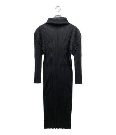 美品 PLEATS PLEASE 長袖ワンピース ブラック PP04-JH632 レディース SIZE 2 プリーツプリーズ