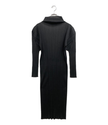 美品 PLEATS PLEASE 長袖ワンピース ブラック PP04-JH632 レディース SIZE 2 プリーツプリーズ