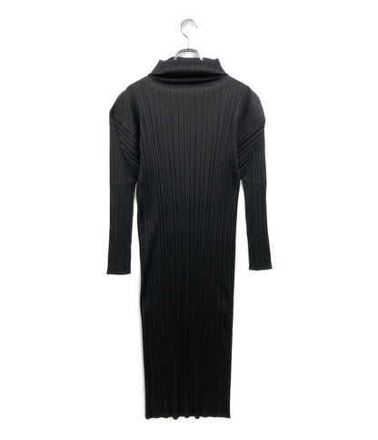 美品 PLEATS PLEASE 長袖ワンピース ブラック PP04-JH632 レディース SIZE 2 プリーツプリーズ