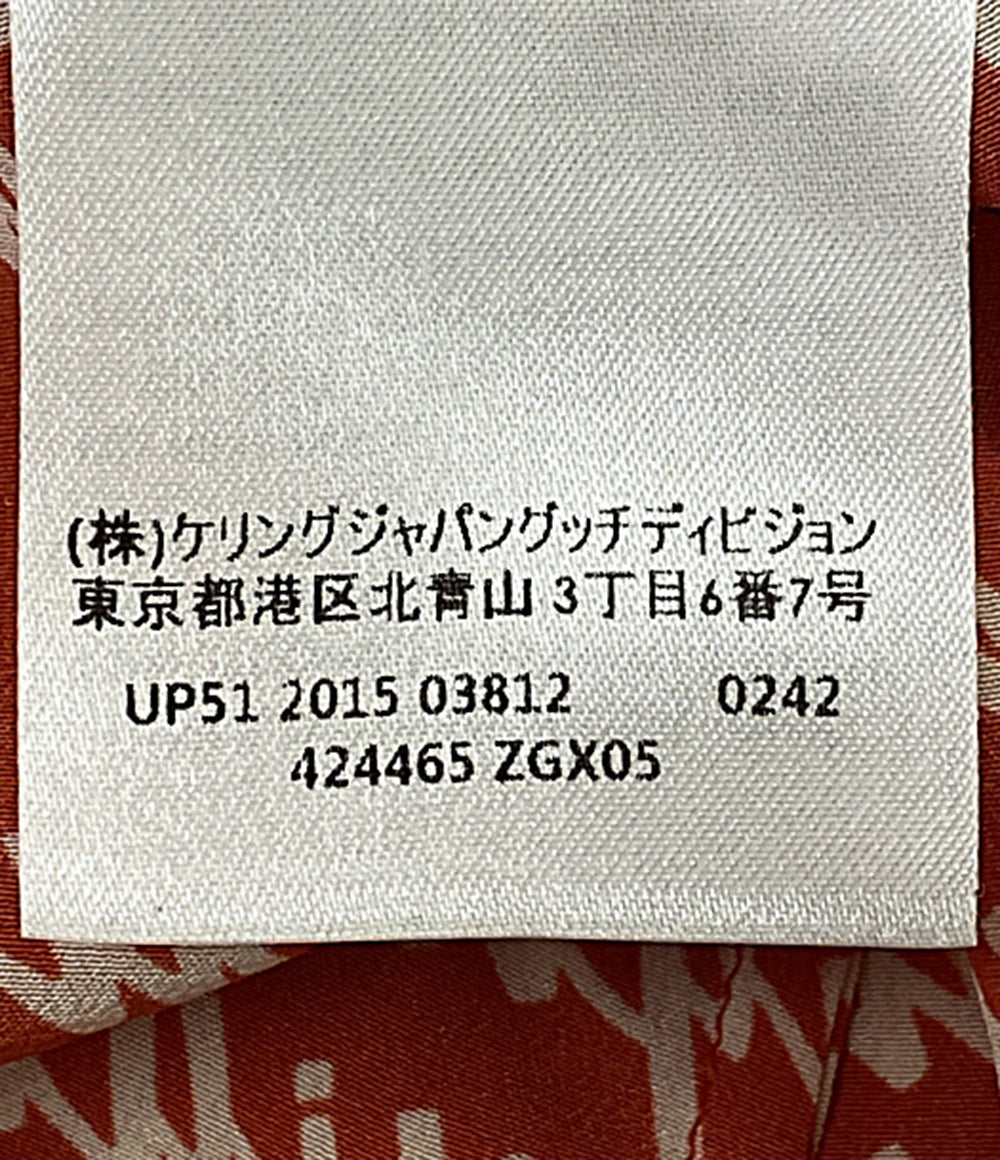 GUCCI 長袖シャツ レッド 総柄 16SS レディース SIZE 36 グッチ